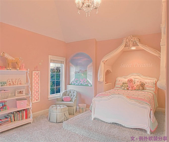 國外流行的公主房設(shè)計，大人孩子一起稀罕！-別墅設(shè)計,軟裝設(shè)計,室內(nèi)設(shè)計,豪宅設(shè)計,深圳例外軟裝設(shè)計公司