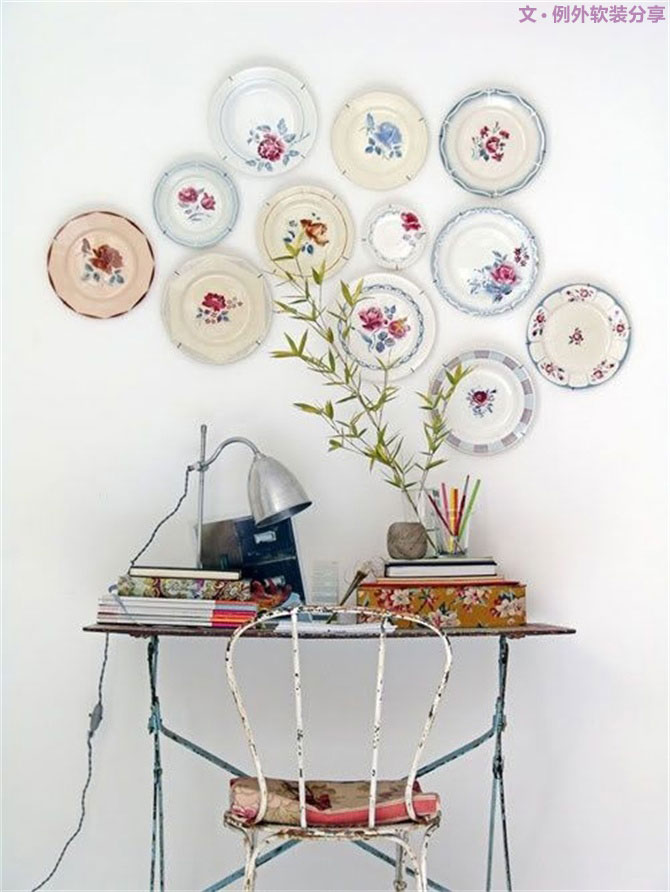 室內(nèi)軟裝設計瓷盤從飯桌跑到墻上啦！-別墅設計,軟裝設計,室內(nèi)設計,豪宅設計,深圳例外軟裝設計公司