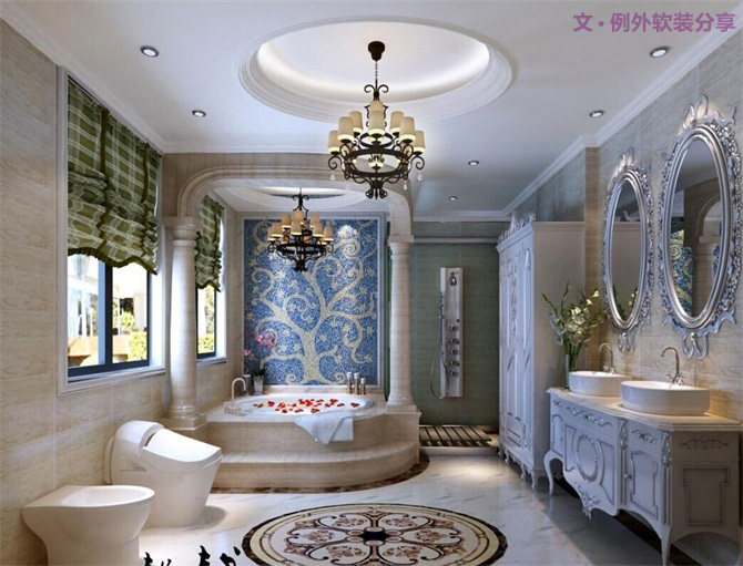 你見(jiàn)過(guò)這樣的衛(wèi)生間？簡(jiǎn)直顏值爆表！-別墅設(shè)計(jì),軟裝設(shè)計(jì),室內(nèi)設(shè)計(jì),豪宅設(shè)計(jì),深圳例外軟裝設(shè)計(jì)公司