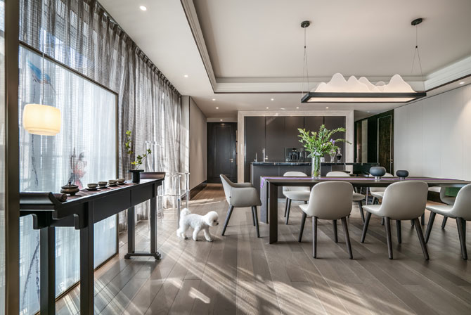 新天鵝堡私宅軟裝設(shè)計(jì)|絕美輕奢新中式：一杯清茶，共待流年