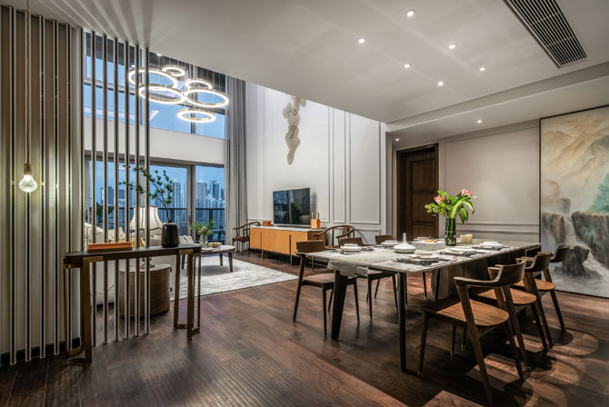 招商雙璽私宅別墅軟裝設(shè)計：和樂靜美的東方之境！